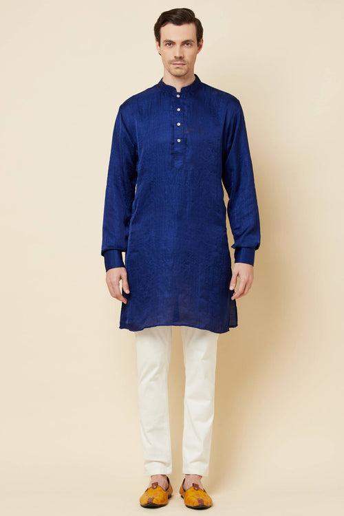 Navy Blue Kurta Set