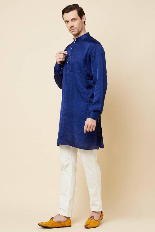 Navy Blue Kurta Set