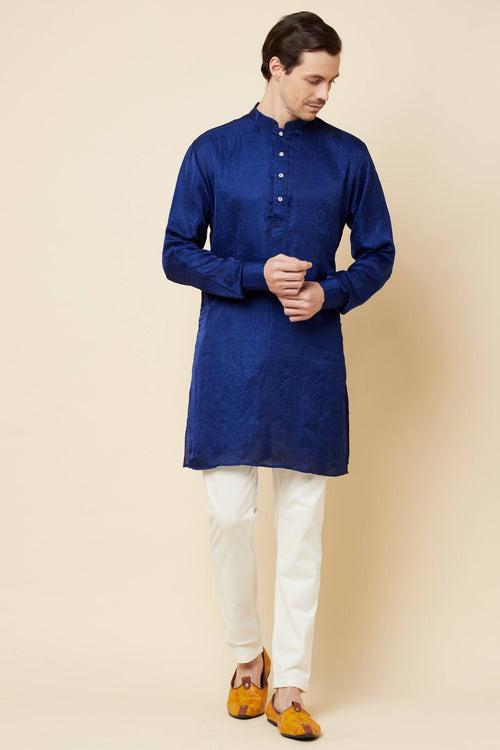 Navy Blue Kurta Set