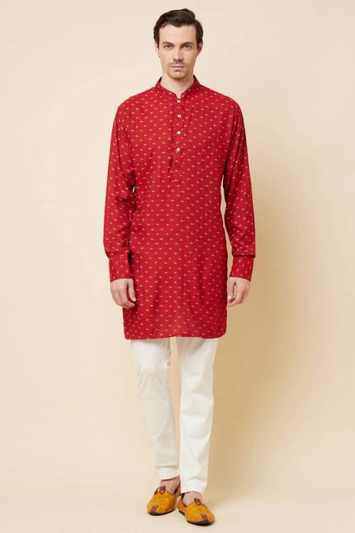 Micro Print Kurta Set