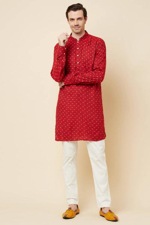 Micro Print Kurta Set