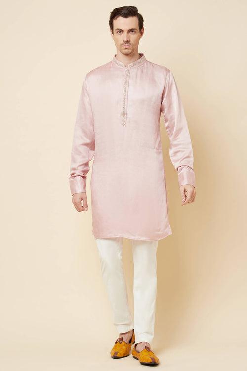 Pink Embroidered Kurta