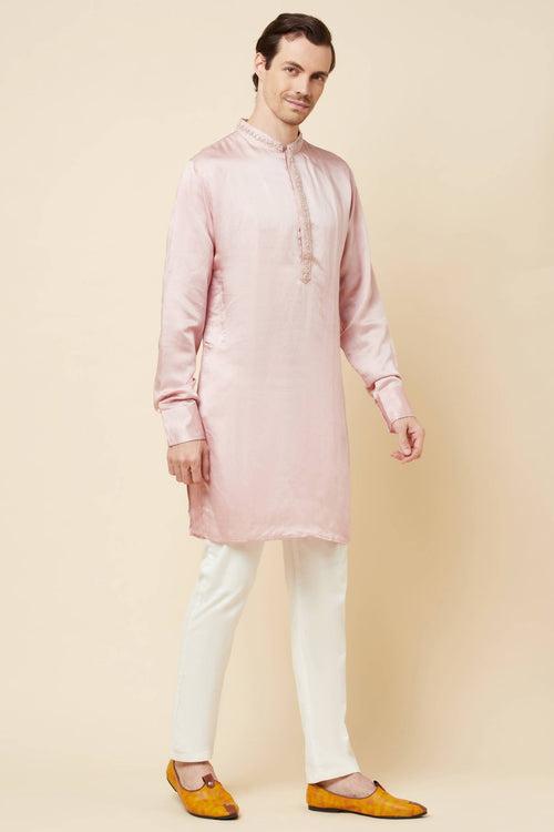 Pink Embroidered Kurta