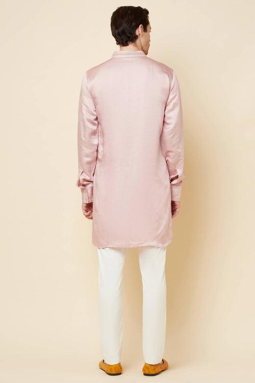 Pink Embroidered Kurta