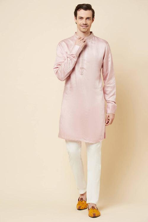 Pink Embroidered Kurta