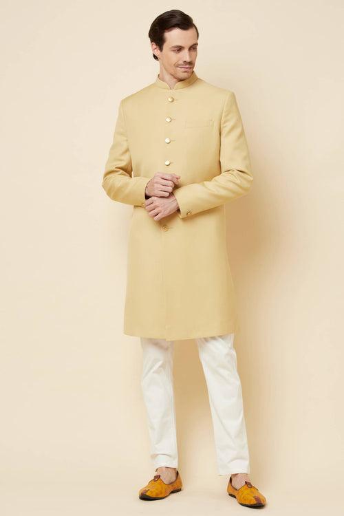 Beige Sherwani Set