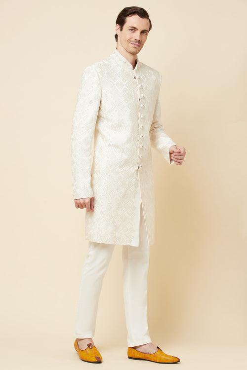 Classic Lucknowi Embroidered Sherwani Set