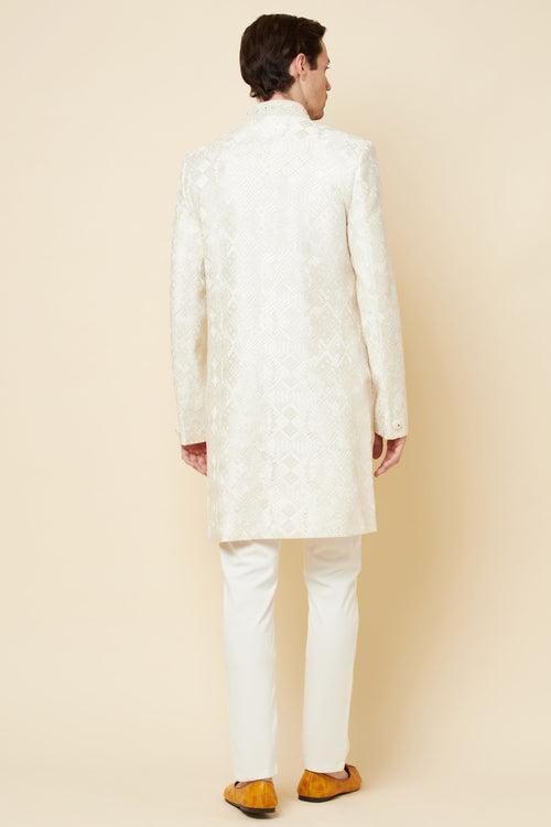 Classic Lucknowi Embroidered Sherwani Set