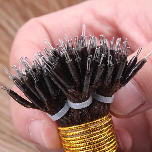 LAGAH Premium, Nano - Tips Hair Extensions ( 25 Strands ) with Steel Pin Point