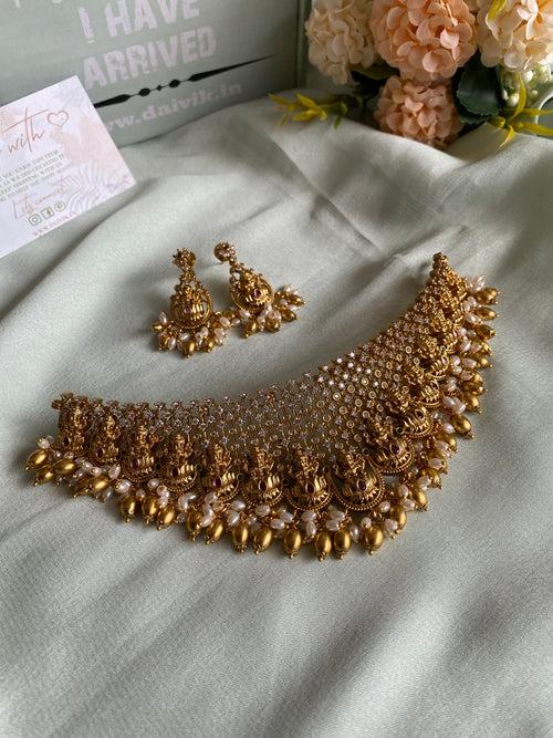 Antique Lakshmi choker with earrings