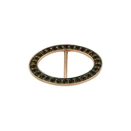 Glistening Oval Shape Decorative Diamond Belt/Shoe Buckle