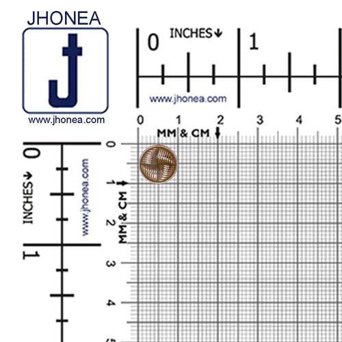 Western Style Checks & Lines Design Lamination Metal Buttons