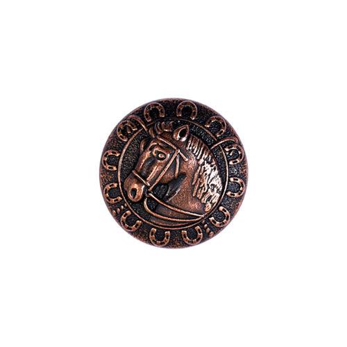 Western Style Antique Vintage Finish Horse Design Metal Buttons