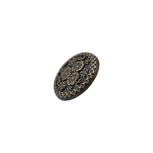 Intricate Flower Design Antique Finish Metal Buttons for Sherwani