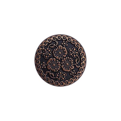 Intricate Flower Design Antique Finish Metal Buttons for Sherwani