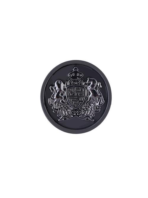 Logo Engraved Design Matte Grey Shank Button