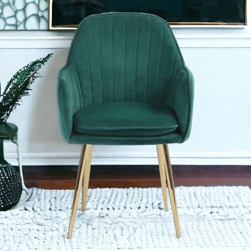 Wooden Twist Bonzer Velvet Fabric Modern Cafe Dining Chair with Metal Legs Stylish Seating for Kitchen and Dining Room