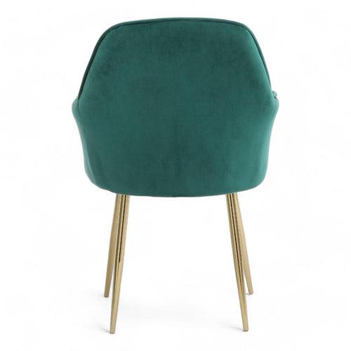 Wooden Twist Bonzer Velvet Fabric Modern Cafe Dining Chair with Metal Legs Stylish Seating for Kitchen and Dining Room