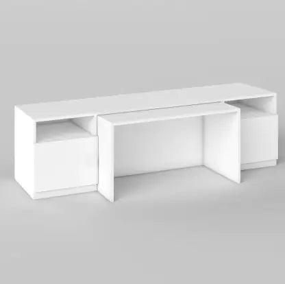 White Rectangular T.V Unit Cabinet - Modern Storage Solution