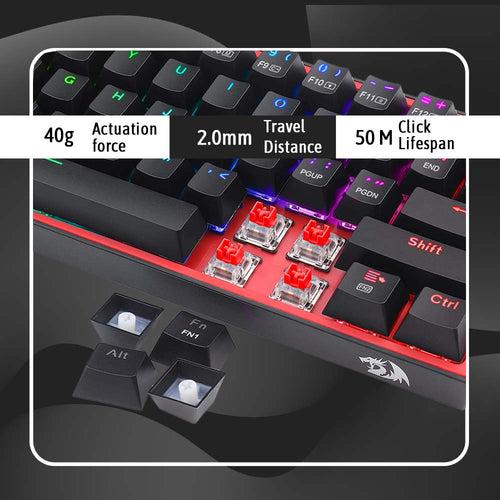 (RENEWED) FIZZ PRO K616 - 60% Wired+2.4Ghz+BT Mechanical Keyboard Black (Red Switch)