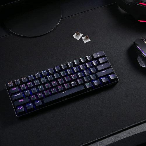 (RENEWED) Draconic Pro K530 PRO - 60% Bluetooth+2.4Hz+Wired Mechanical Keyboard (Brown Switch)