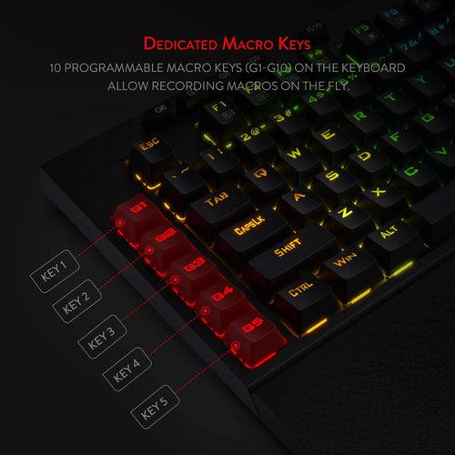 (RENEWED) Vishnu K596 Mechanical Keyboard (Red Switch)