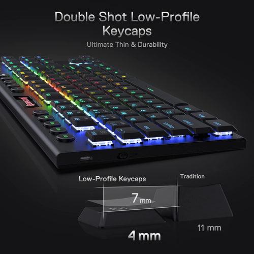 Horus K621 PRO Tkl Wired+2.4G+BT Mechanical Keyboard Black (Red Switch)