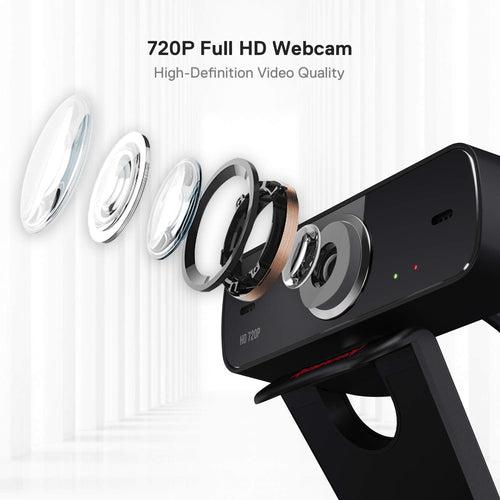 (RENEWED) FOBOS GW600 720P Webcam with Built-in Dual Microphone