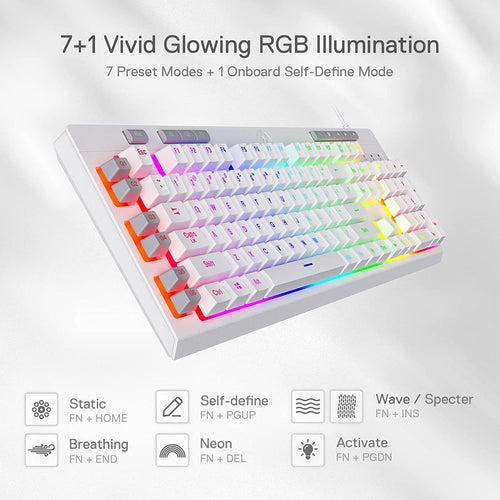 Shiva K512- Wired Membrane Keyboard RGB White