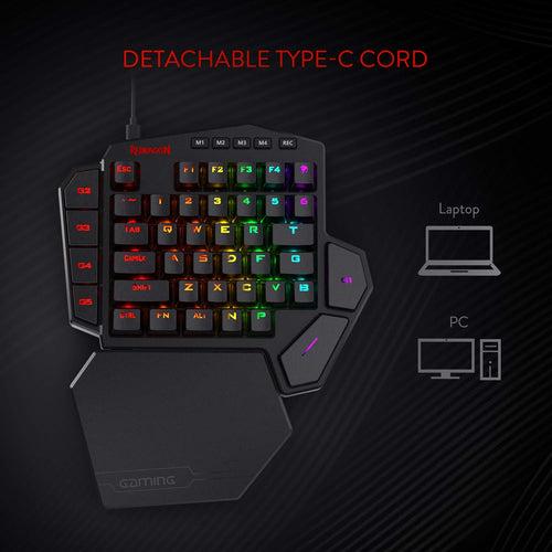 DITI K585 - One Handed Wired RGB Mechanical Keyboard (Blue Switch)