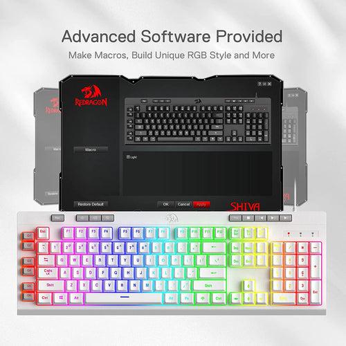 Shiva K512- Wired Membrane Keyboard RGB White