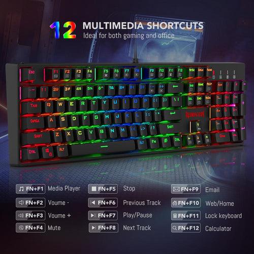 (RENEWED) SURARA K582 RGB (Mechanical) (RED SWITCH)