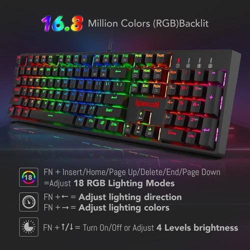 (RENEWED) SURARA K582 RGB (Mechanical) (RED SWITCH)