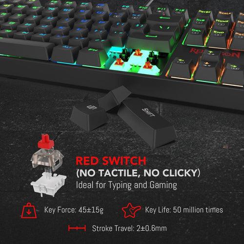 (RENEWED) SURARA K582 RGB (Mechanical) (RED SWITCH)