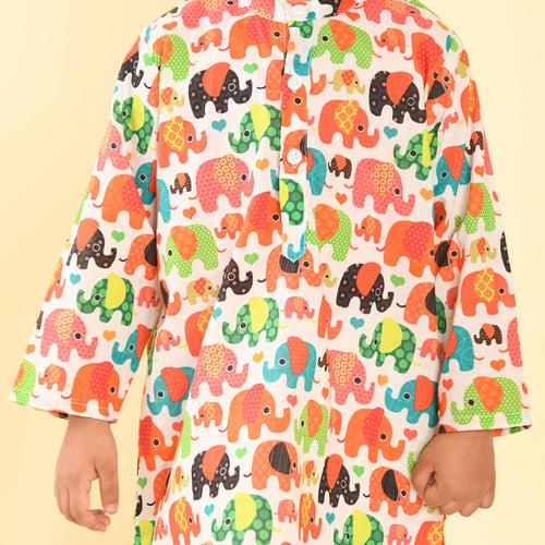 Pajama set for boys and girls - Colorful Elephant