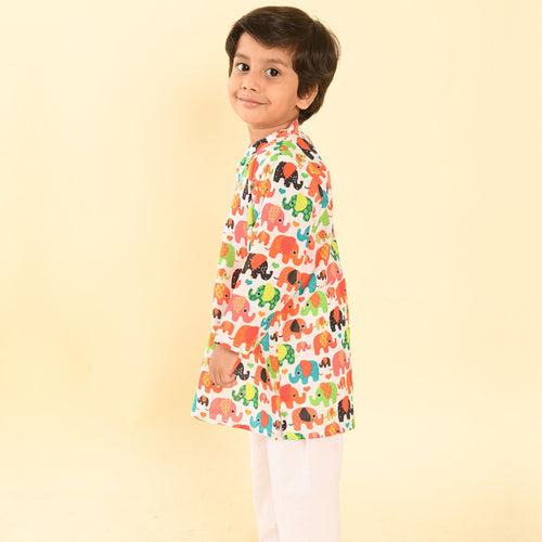 Pajama set for boys and girls - Colorful Elephant