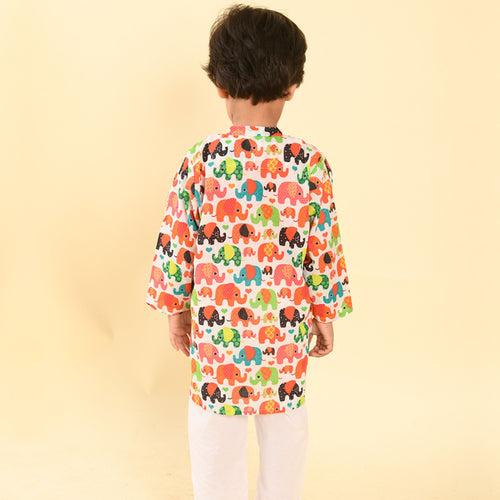 Pajama set for boys and girls - Colorful Elephant