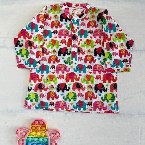 Pajama set for boys and girls - Colorful Elephant