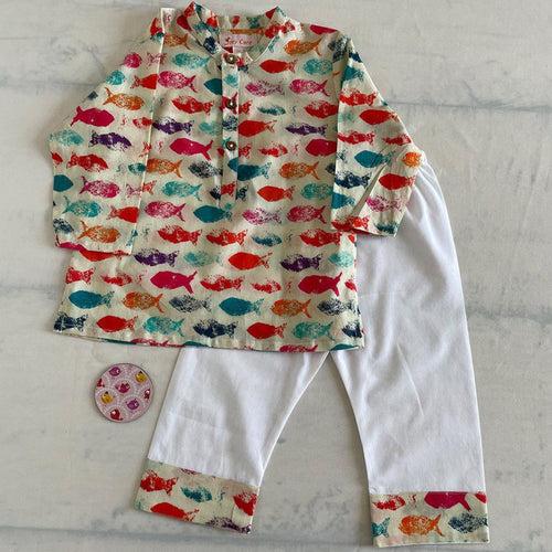 Pajama set for boys and girls - Fish