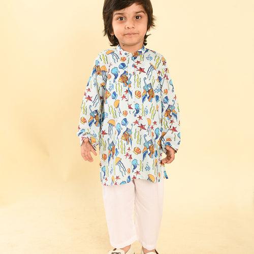 Pajama set for boys and girls - Sea Creatures