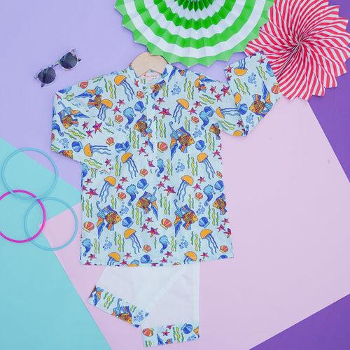 Pajama set for boys and girls - Sea Creatures