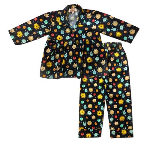 Pajama Set - Pleated Style - Solar System