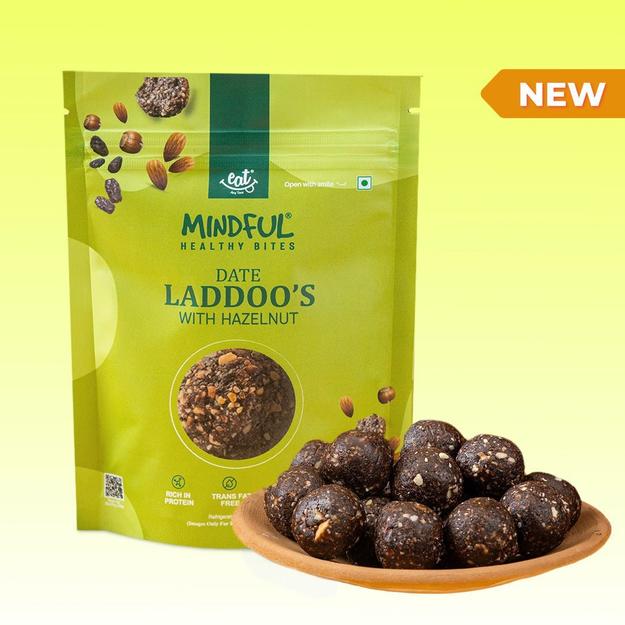 Hazelnut Date Laddoos - Pack of 1 - 10 Balls