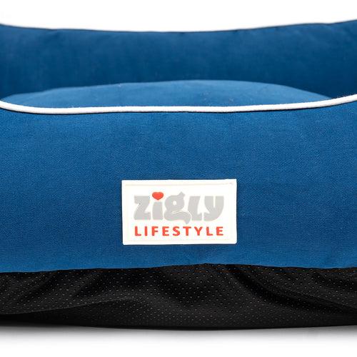 ZL Ultra Soft Navy Lounger Bed For Dogs