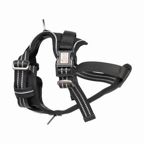 ZL Shadow Guard Adjustable Padded Dog Harness Black