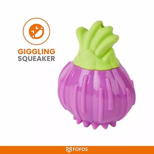 FOFOS Giggling Vegi-Bites Dog Toy Onion