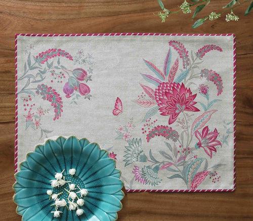 Wild Flower Table Mat Cream Gift Set