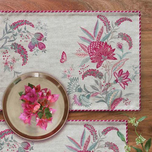 Wild Flower Table Mat Cream Gift Set