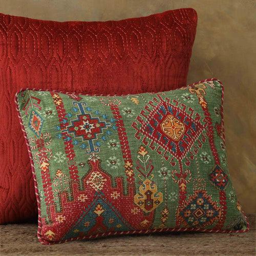 Kilim Cushion Cover - Green Slim