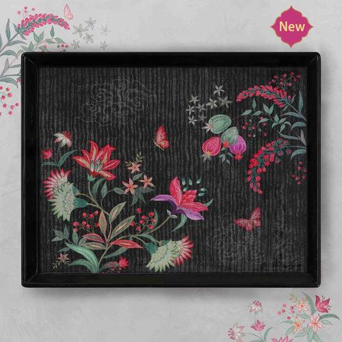 Wild Flower Tray - Charcoal Medium